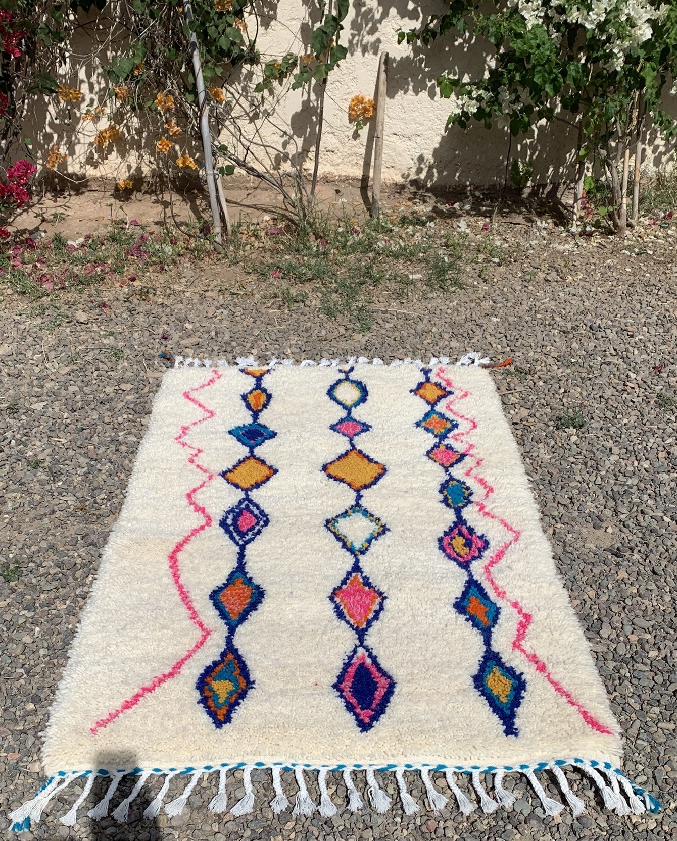 Tapis berbère coloré AZILAL- 1,60 x1m.