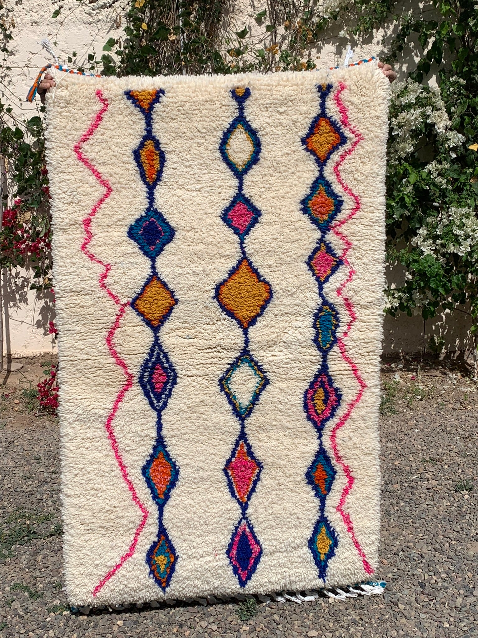 Tapis berbère coloré AZILAL- 1,60 x1m.