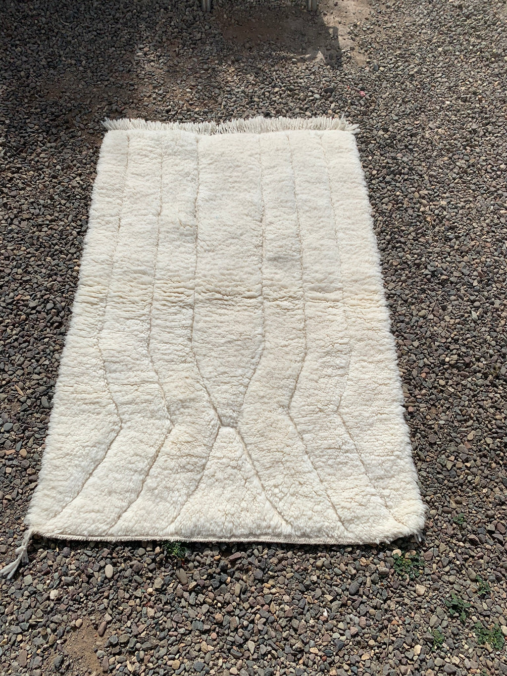 Tapis Beni Ouarain Blanc 1,50m x 1,02m