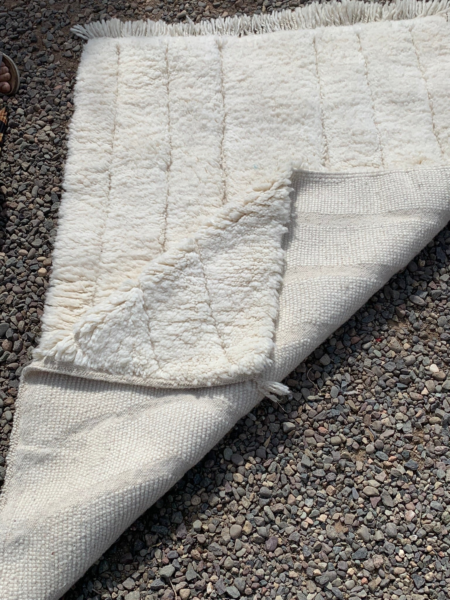 Tapis Beni Ouarain Blanc 1,50m x 1,02m