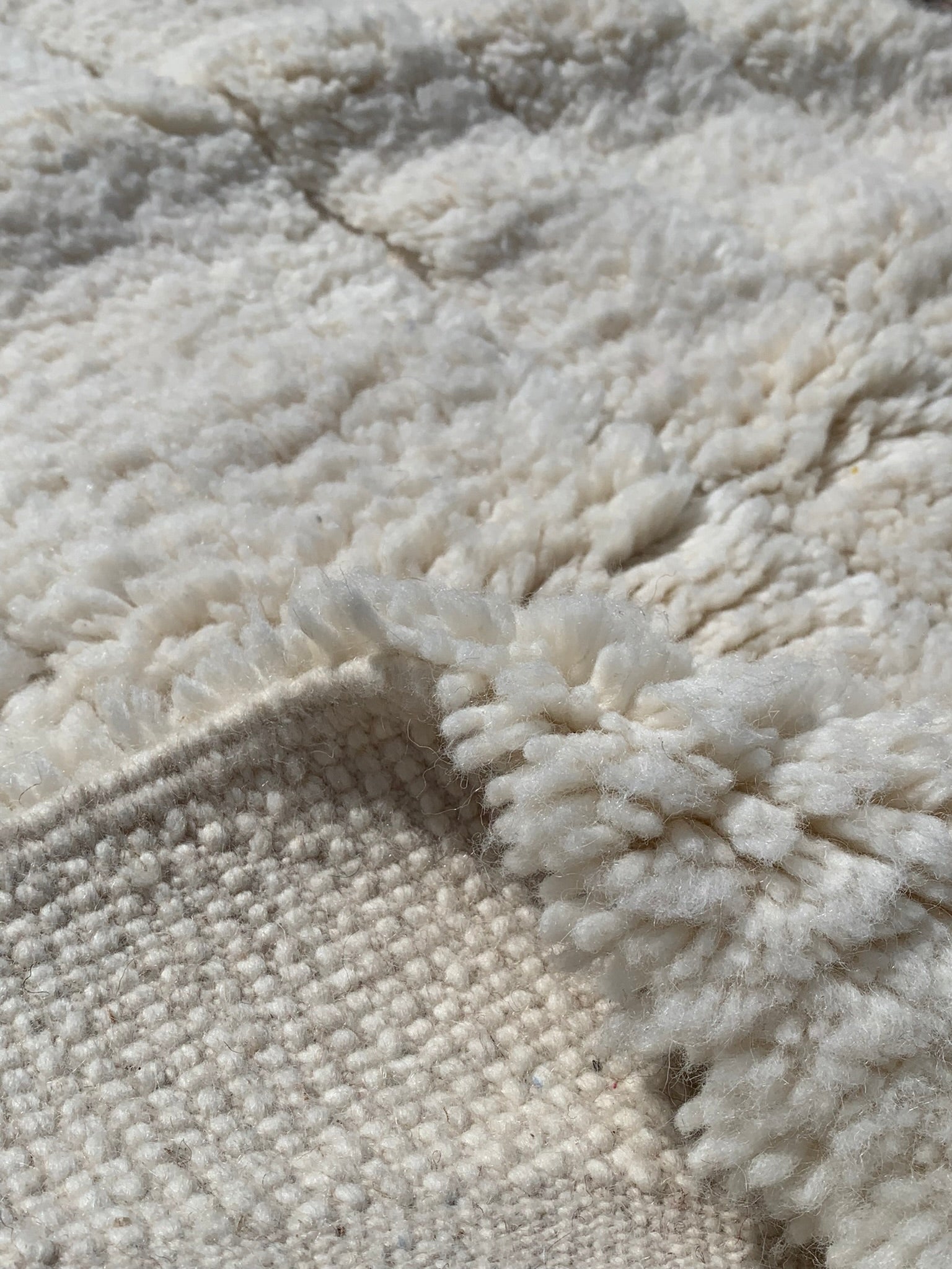 Tapis Beni Ouarain Blanc 1,50m x 1,02m
