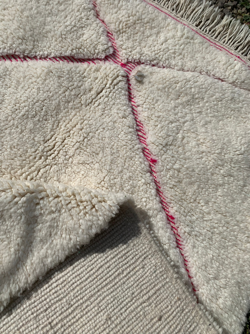 Tapis BENI OUARAIN losanges roses