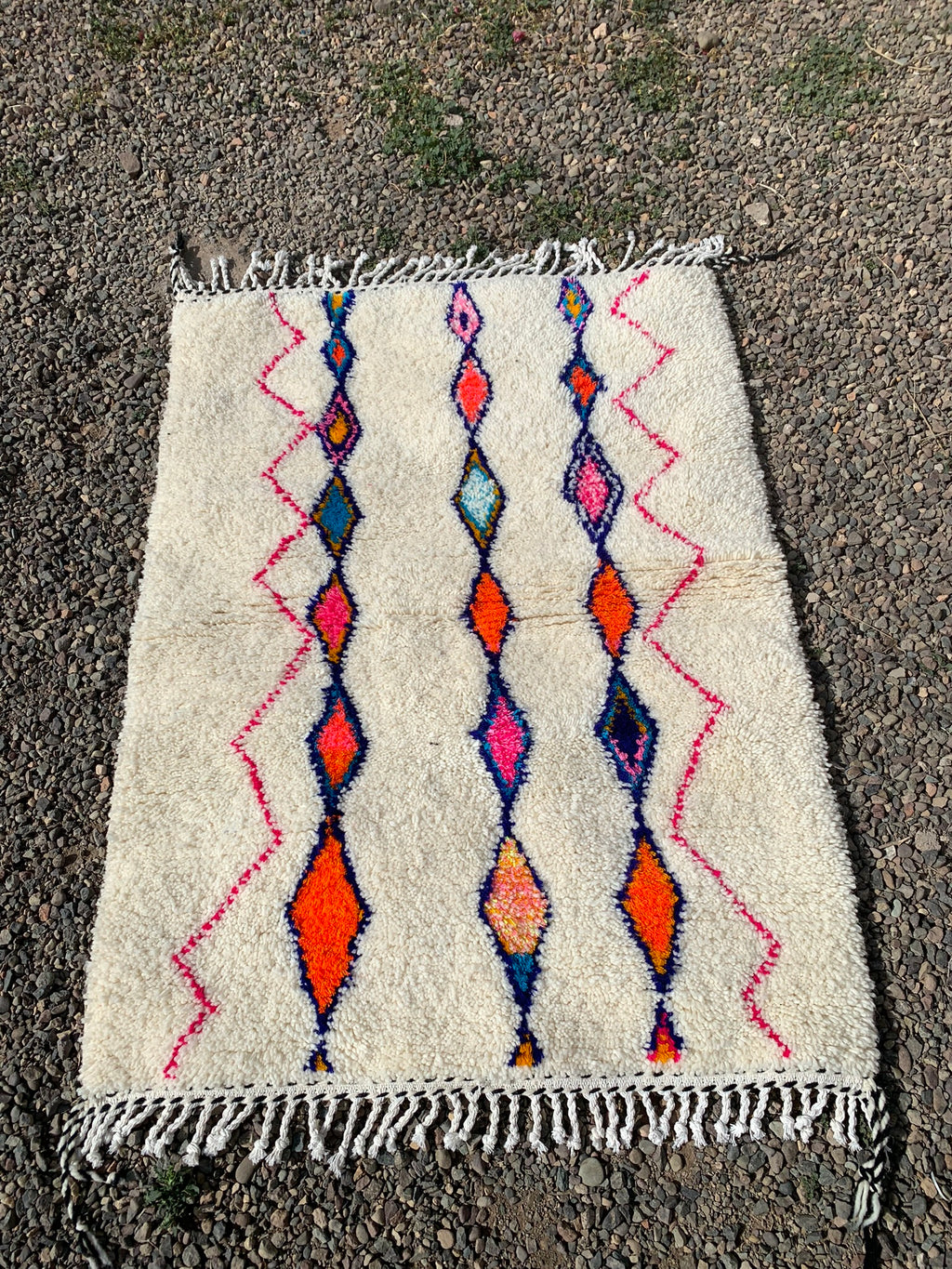 Tapis AZILAL motifs multicolores