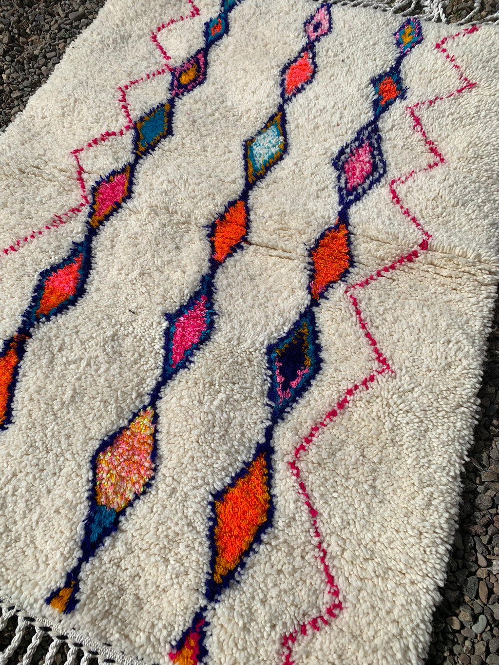 Tapis AZILAL motifs multicolores