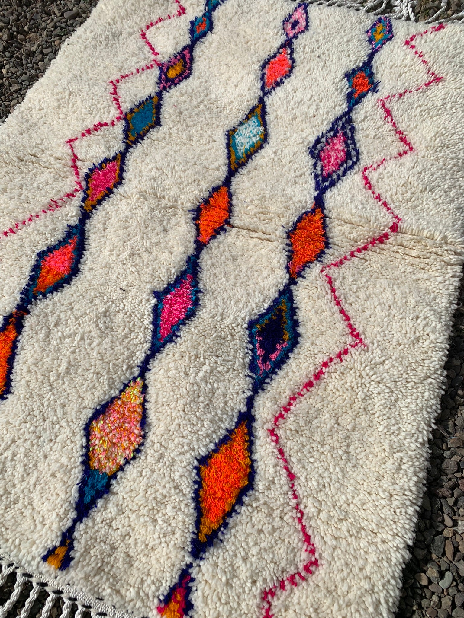 Tapis AZILAL motifs multicolores