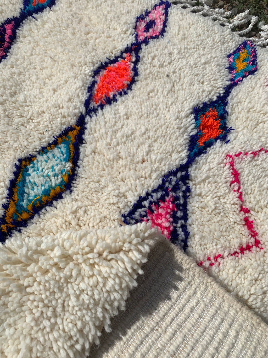 Tapis AZILAL motifs multicolores