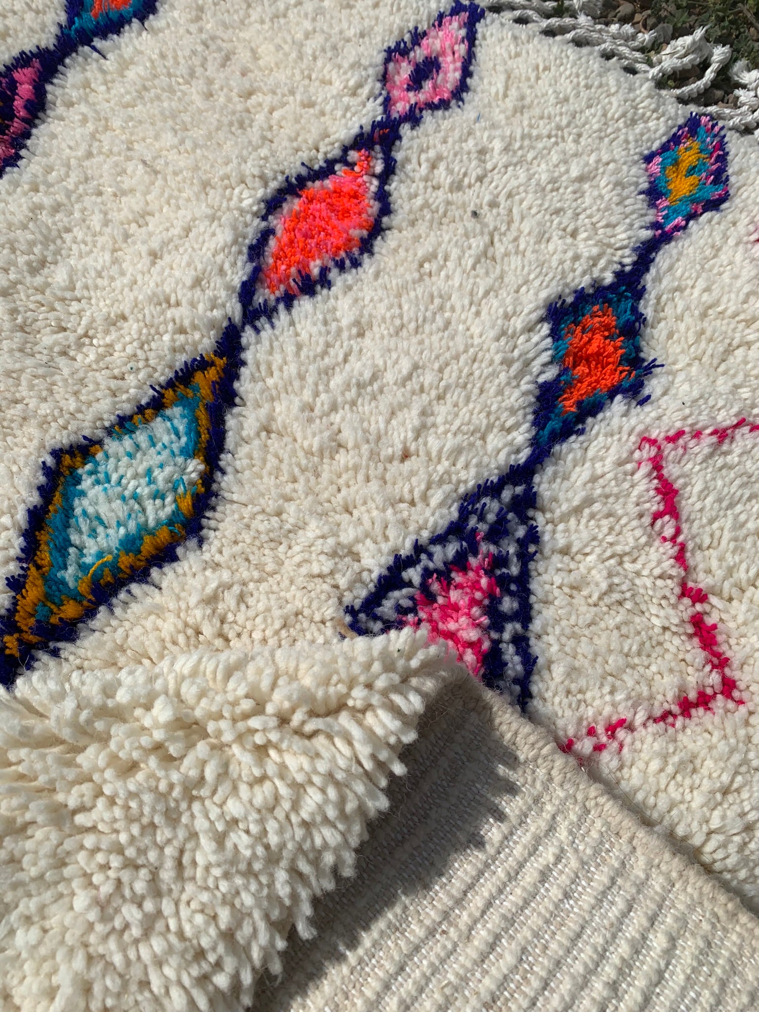 Tapis AZILAL motifs multicolores