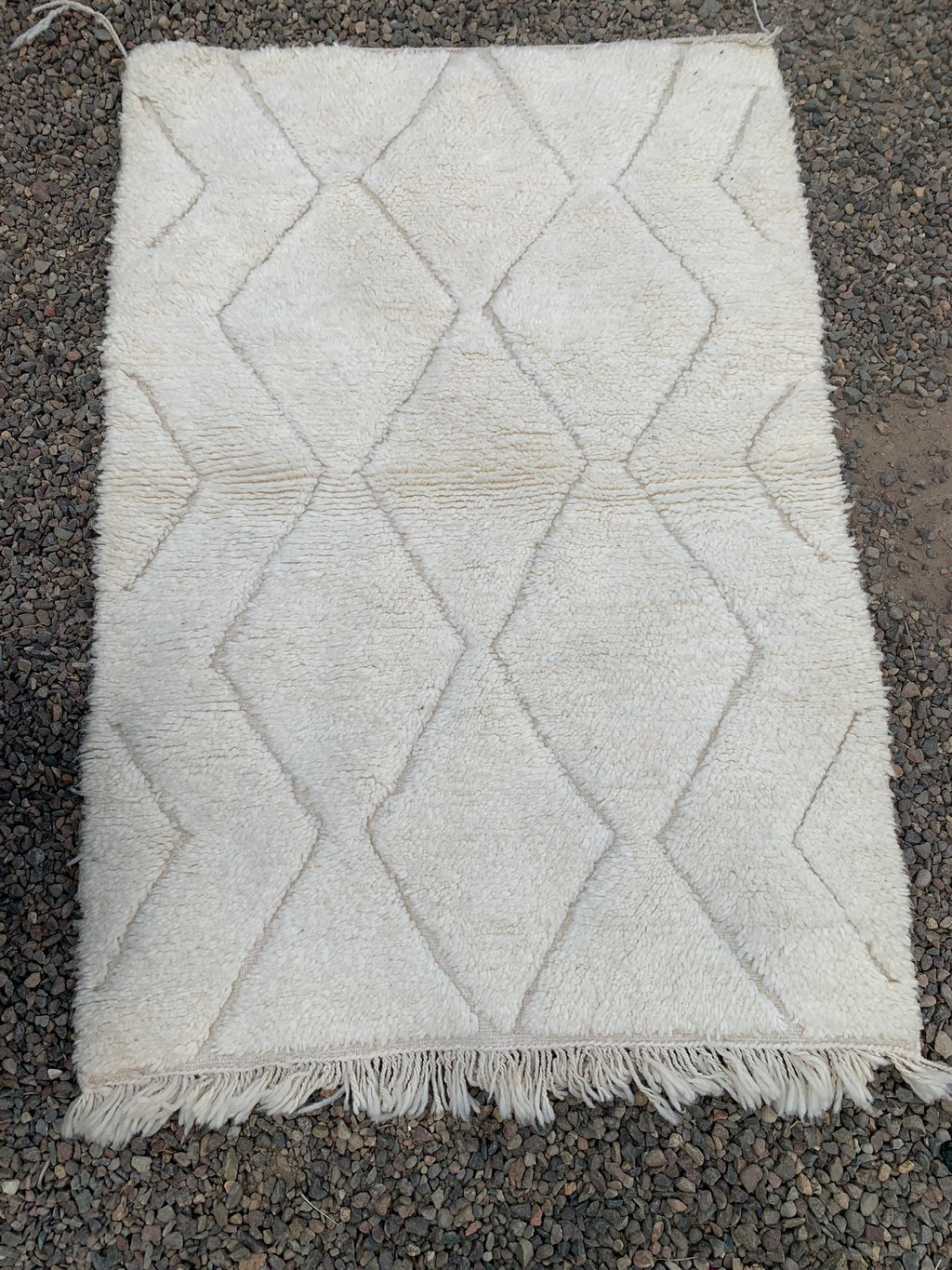 Tapis BENI OUARAIN losanges tramés