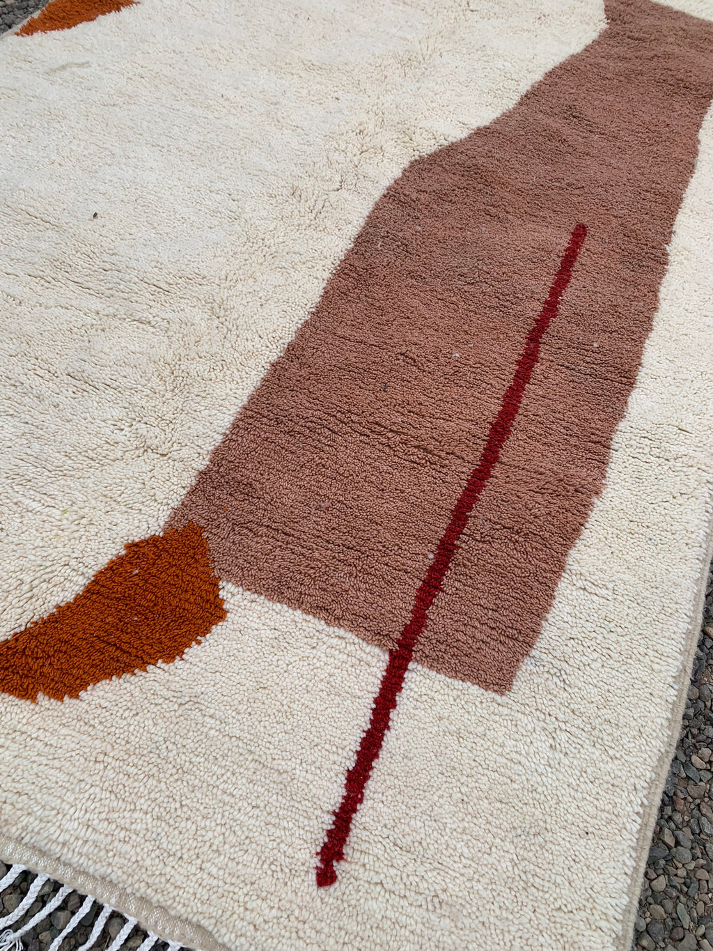 Tapis AZILAL Tableau beige et marron