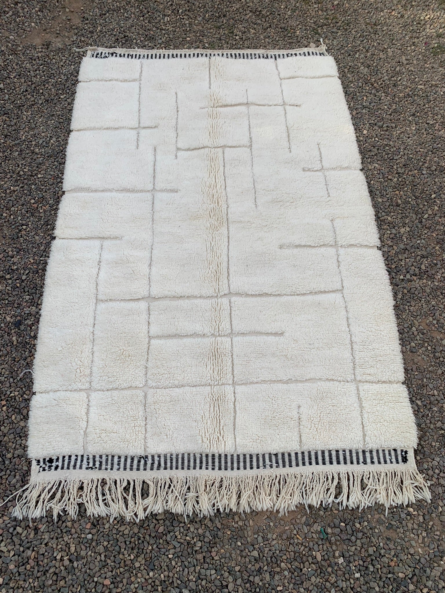 Tapis BENI OUARAIN losanges tramés