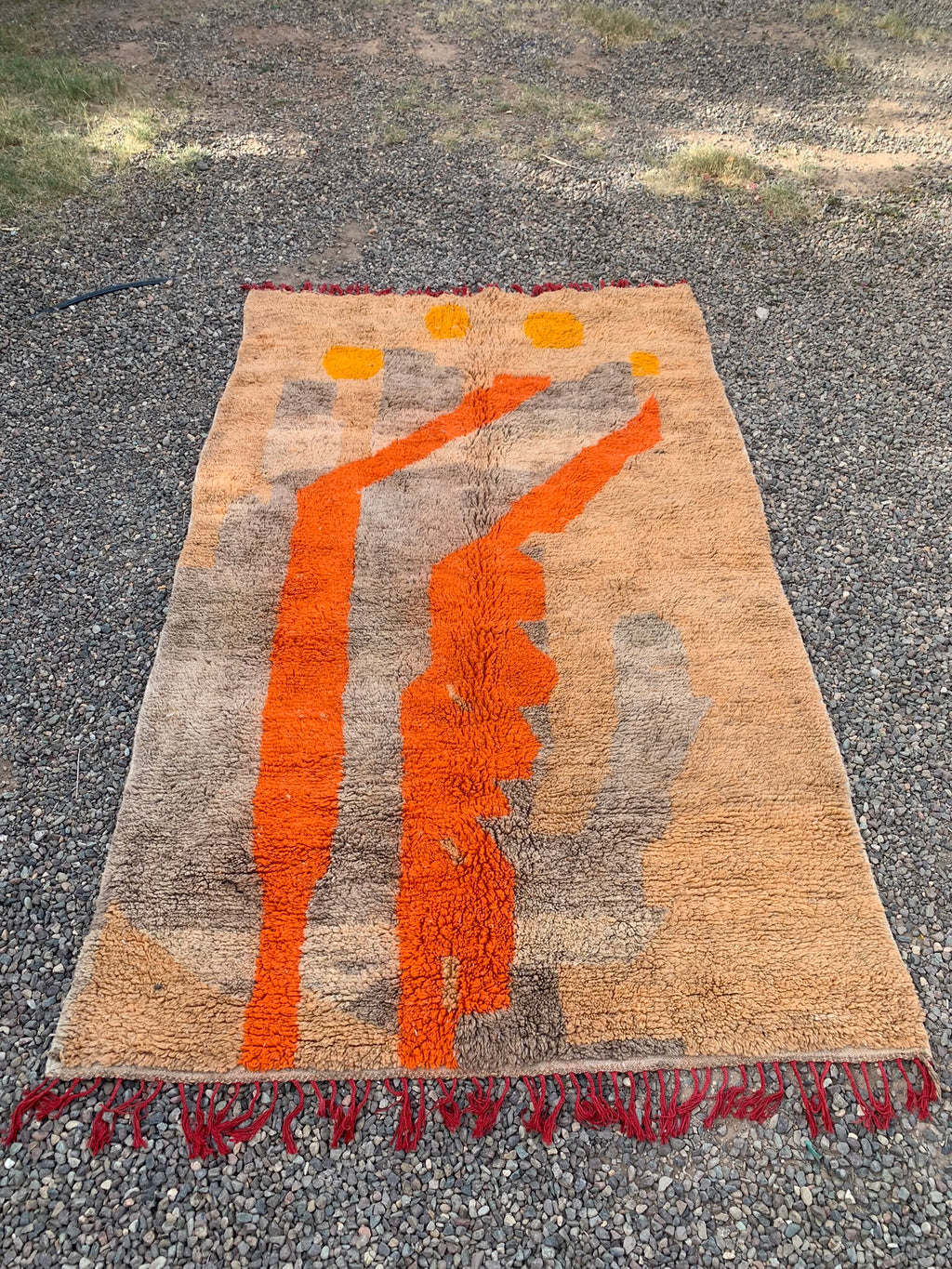 Tapis AZILAL Multicolore Orange et Jaune