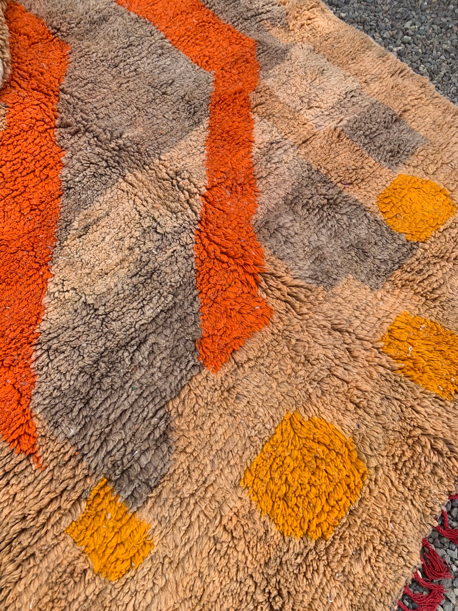 Tapis AZILAL Multicolore Orange et Jaune