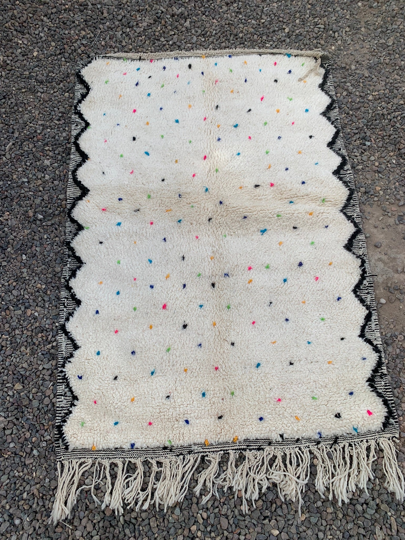 Tapis BENI OUARAIN Points Multicolores