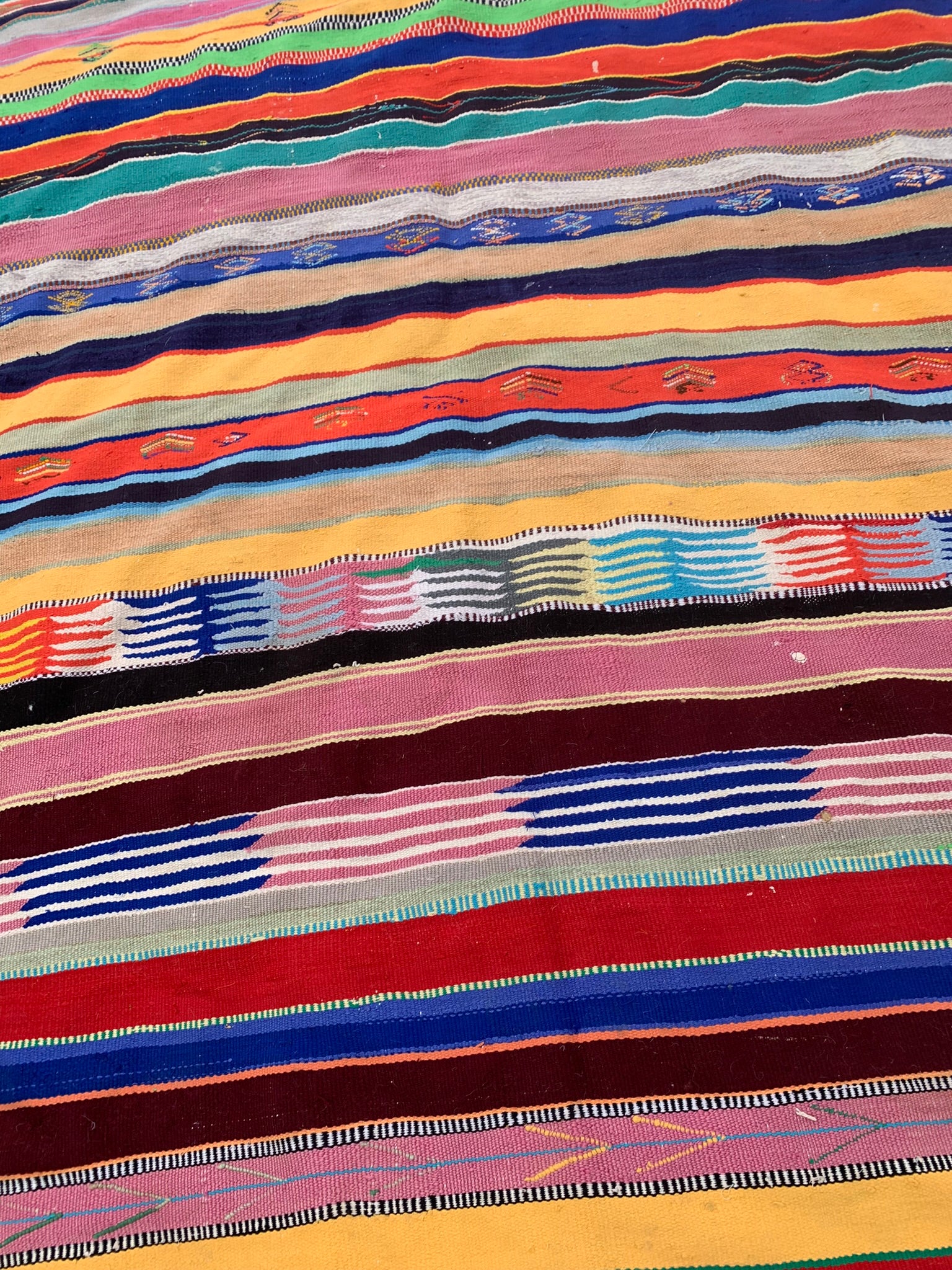 Plaid- Tapis berbère multicolore