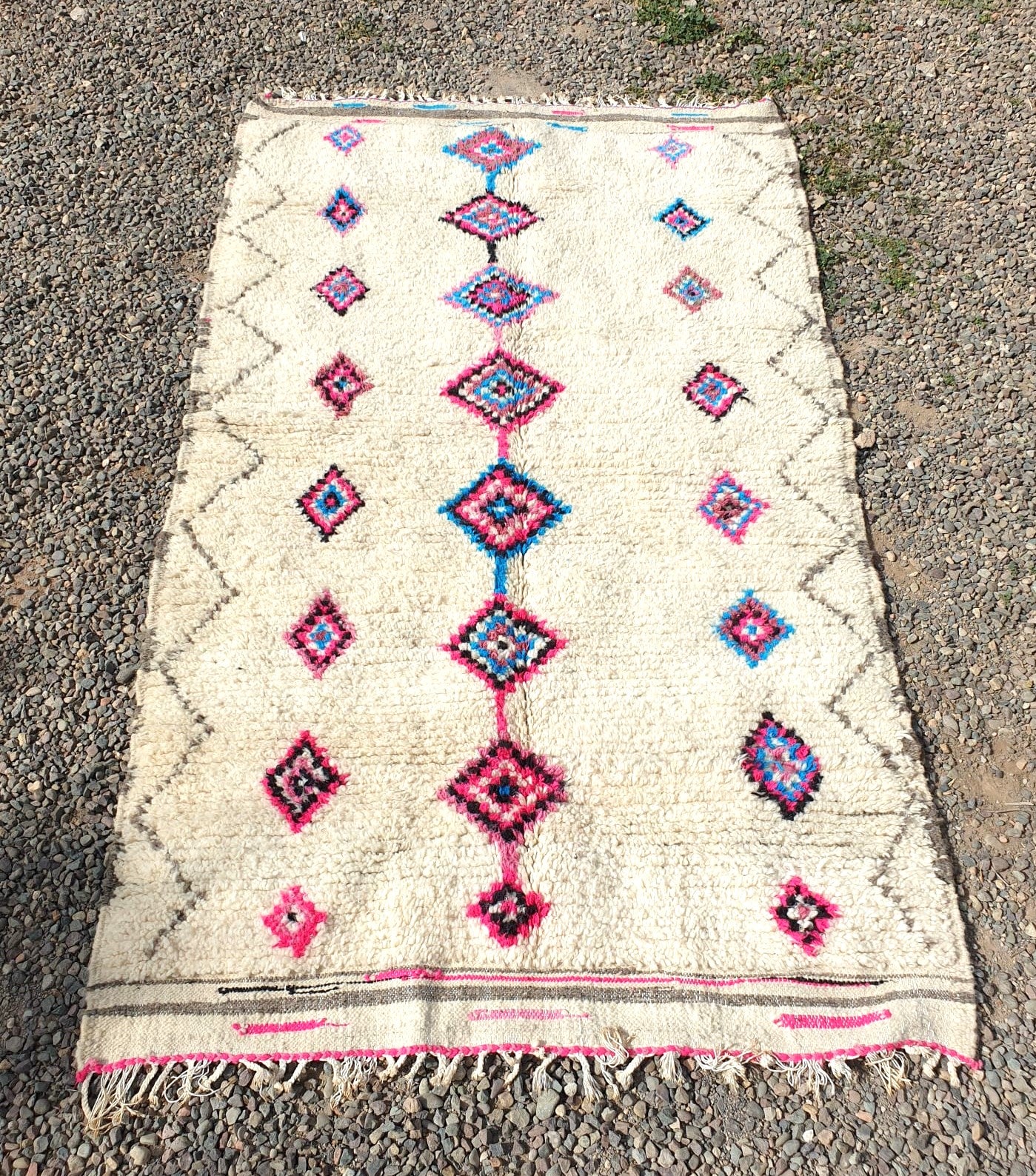 Tapis AZILAL motifs multicolores